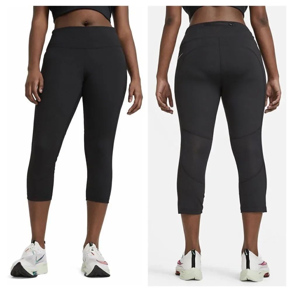 Nike Fast Crop Running Capri Leggings Size Sm